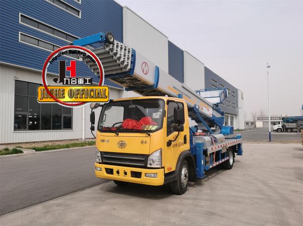 China Hot Sale JIUHE/JH 28m 32m 36m 45m 65m Aerial Ladder Truck Mobile Elevator High Work Platform For Turkey