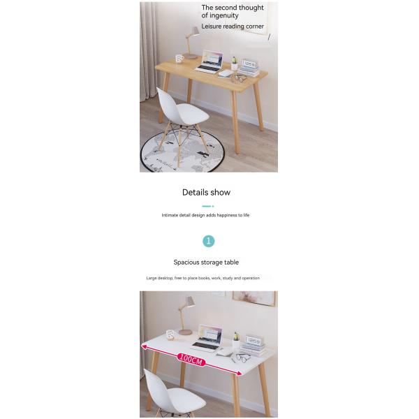 Деревянная офисная мебель Простые ноутбуки Стол и стул для девочек