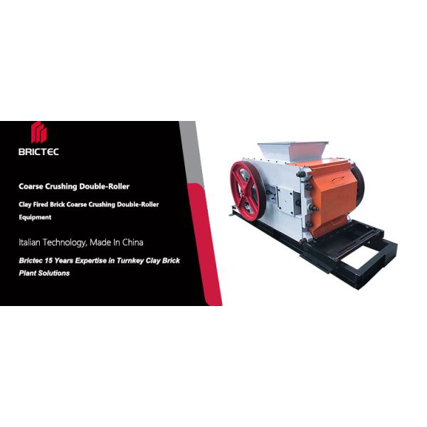 High Efficiency Double-Roller Clay Crusher with Adjustable Crushing Size for Various Materials