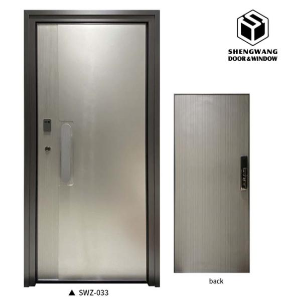 Puerta interior de aluminio a prueba de fuego espesor de 45 mm tamaño personalizado puerta de aislamiento térmico