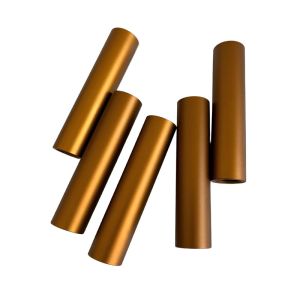 Aluminum CNC Turning Parts with Gold Oxidation Surface Treatments for Customized Sizes