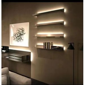 Rectangle Aluminum Wall Shelf for Home Kitchen Store Living Room Bedroom Rust-proof