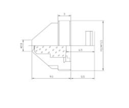 1/2.7 4.2mm Pin hole lens ,2Megapixel for IMX122, OV2715