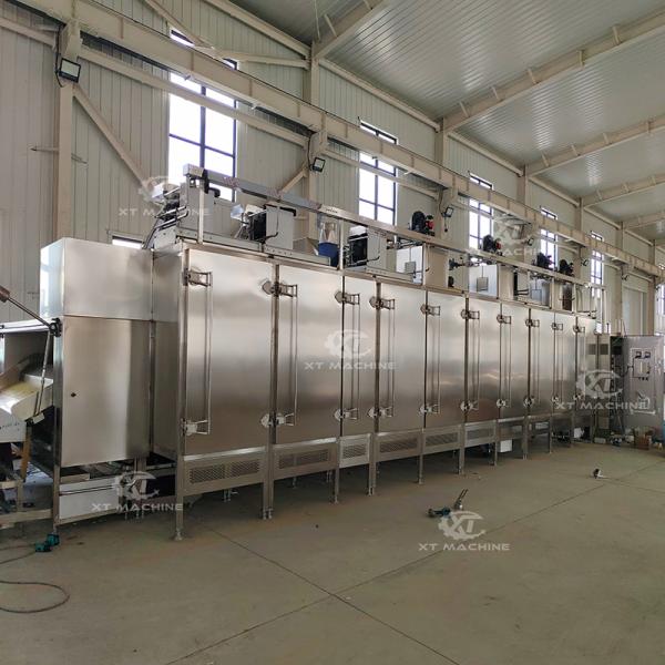 Machine de torréfaction continue de noix 500 kg/h en acier inoxydable à commande PLC