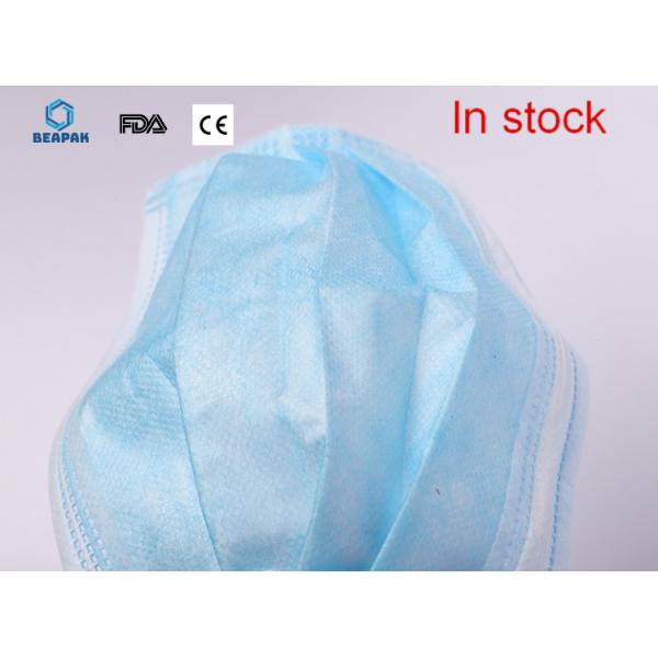 Blue / White Disposable Earloop Mask Dustproof For Protective Personal