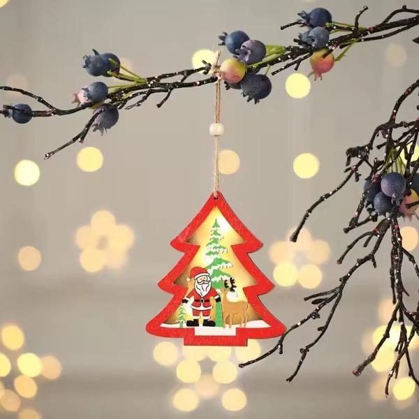 2024 New wooden Christmas decorations Christmas decorative lights