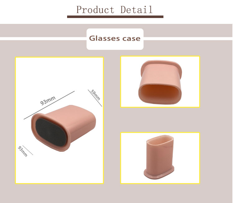 Розовый PS впрыснул изготовленный на заказ случай Eyeglasses для забрала Солнца автомобиля