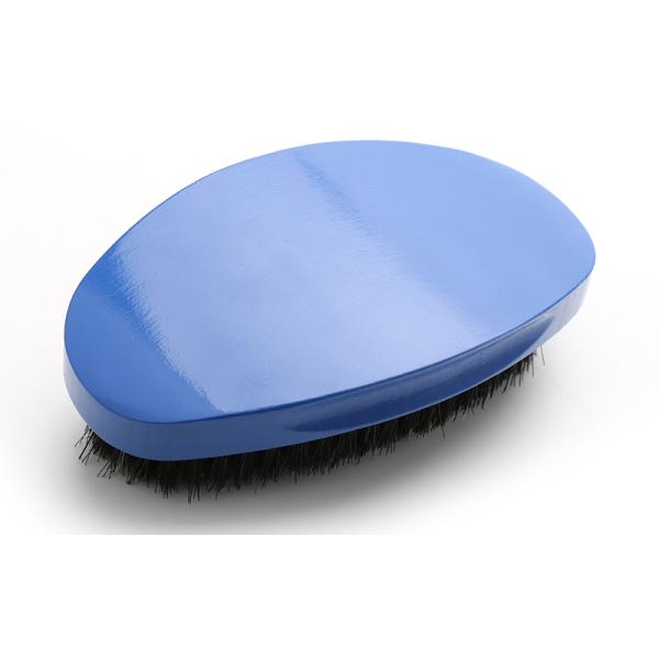 На заказ Синий сгибающийся волновой щетка кривая для 360 мягкий кабана щетка для волос роста стиль