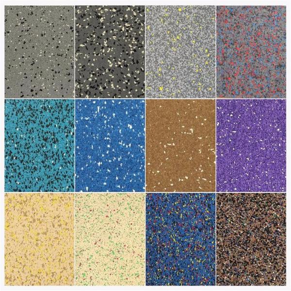 Highly Elastic Rubber Sports Flooring , Sky Blue Gym Flooring Rolls