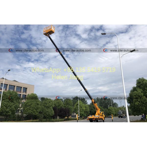 ISUZU 6 катит тележку платформы подъема заграждения 22m гидравлическую выдвигая