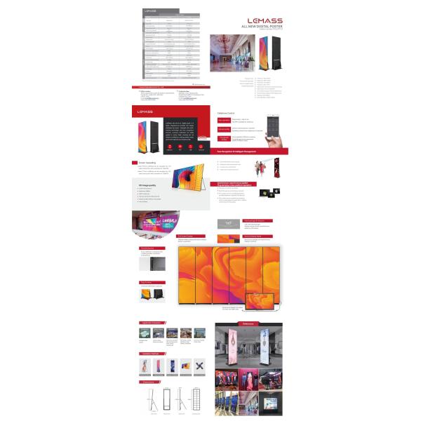 Умный дисплей плаката СИД P1.9, портативная коммерчески толщина экрана 2.5cm СИД