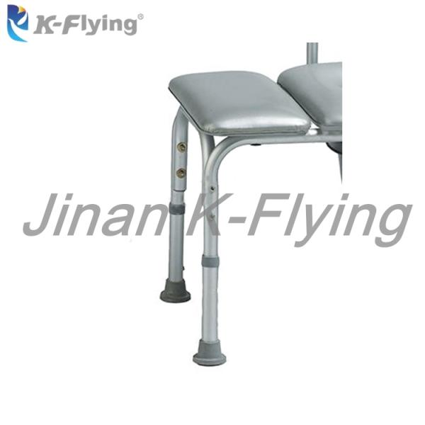 Aluminum Alloy Disabled Toilet Shower Chair Backrest Height Adjustable