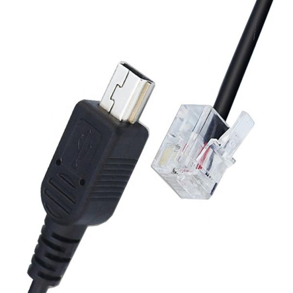 Custom Assembly Mini B 5p USB to RJ9 RJ11 Cable