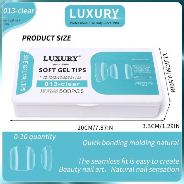 Fake Toenails 500PCS Soft Gel Full Cover Toe Nail Tips Natural Press on Toenails Acrylic Toenails Gel Nail Extensions