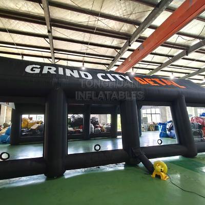 Commercial Oxford Fabric Inflatable Car Wash Tent with Drive Through Air Frame Custom Branding and Lighting for Detailing Businesses and Events