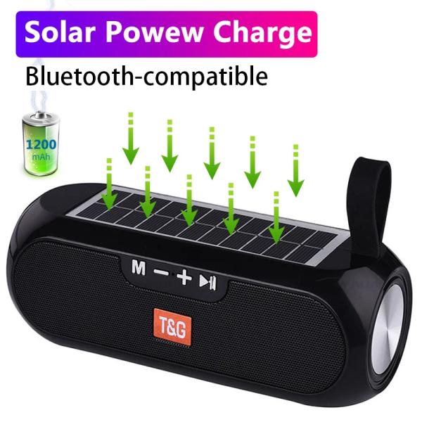 Solar Plate Wireless Portable Speaker Waterproof Boombox Stereo Music Box