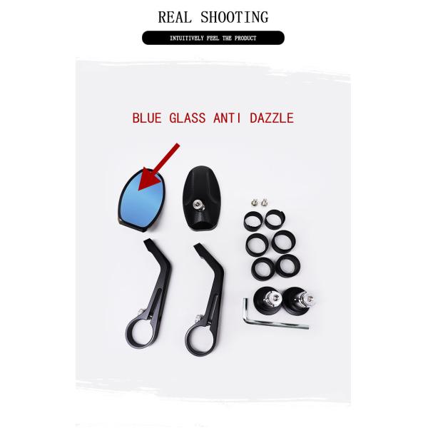 Universal CNC Aluminium Rearview Mirror Bar End Side Mirrors Sleek and Stylish Design