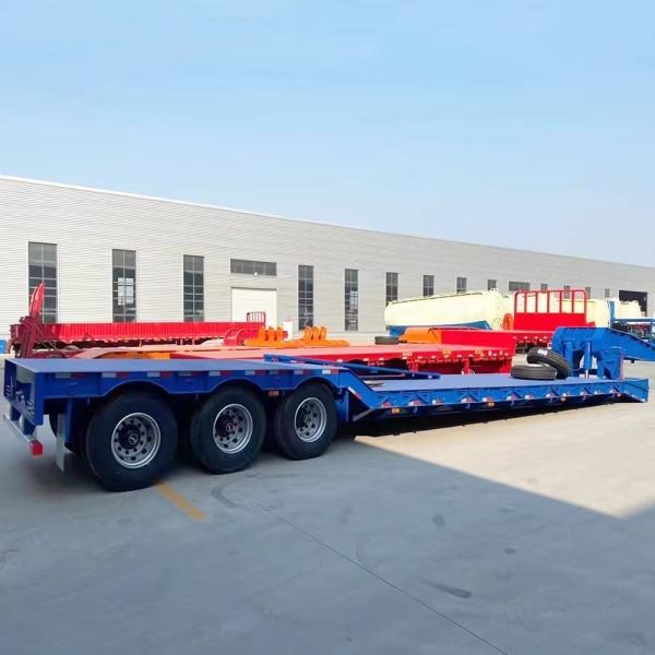 20FT 40FT 3 Axles 50 Tons Container Trailer Chassis Semi Flatbed Trailer for 12 Tyres