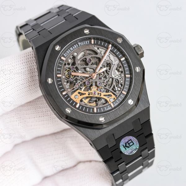 AP Royal Oak 15416CE 41mm Black Ceramic Super Clone Skeleton Watch Automatic Calibre 3132 Mechanical Sports Model