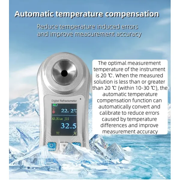 Digital Brix Refractometer Salinity Honey Wine Beer Alcohol Clinical Car Coffee