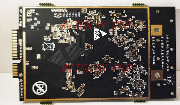 Custom Green Fr4 HDI PCB Board / 10 Layer Pcb Black Solder Mask 7Mil BGA