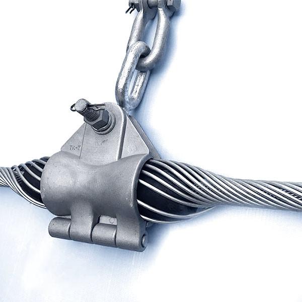 Outdoor Suspension Protection Strain Clamp for ADSS Fiber Optic Cable Tensioner Strapping Steel Pre-twisted