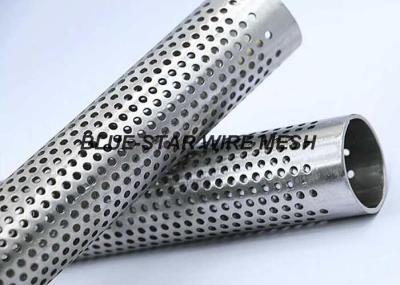 Austenitic Perforated Stainless Steel Tube , Round Hole Perforated Stainless Steel Pipe