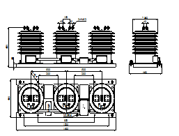 Tipo combinado misturado exterior da fase monofásica de transformador atual três do milivolt