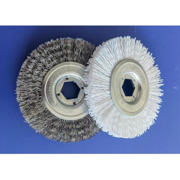 Narrow brushing face 3 Inch Diameter Crimped Stainless Steel Wire Wheel Brush