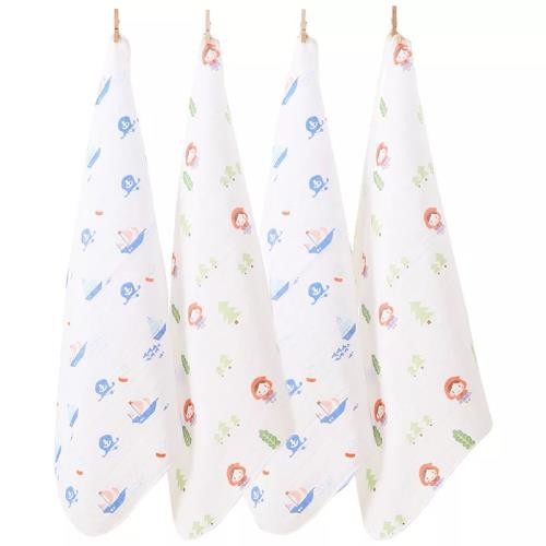 Woven Square Organic Cotton Handkerchiefs , Children'S Cotton Handkerchiefs