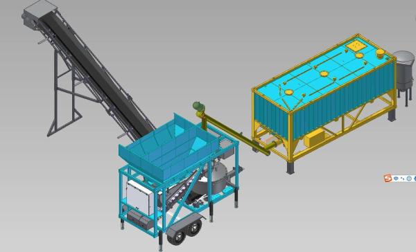 Mini Mobile Concrete Batching Plant 30m³/h Wet Batching Plant  Fast moving  On site