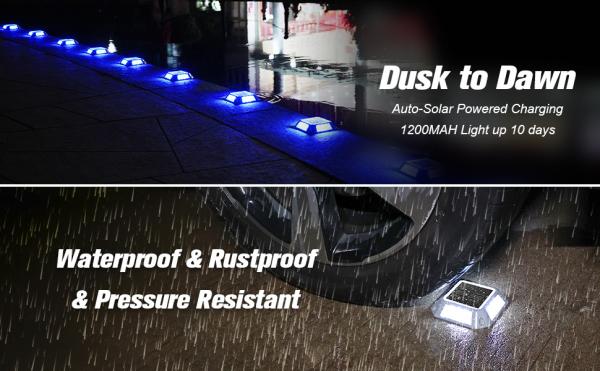 IP68 Área exterior de passagem à prova d'água Caminhada LED Caminho Marcador de Estampa Luz Caminho de entrada Luz solar