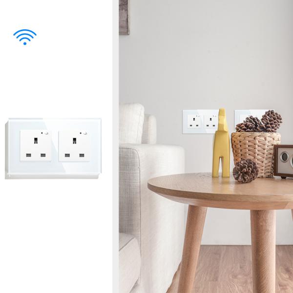 146mm Double UK Wi-Fi Socket