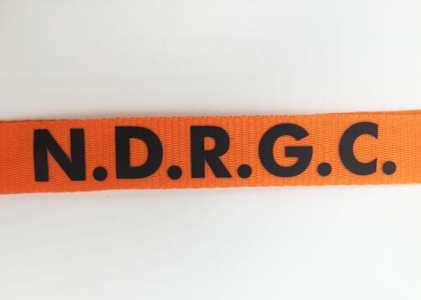 Breakaway Lanyard With Badge Holder , Orange Color Woven Lanyards Personalized 