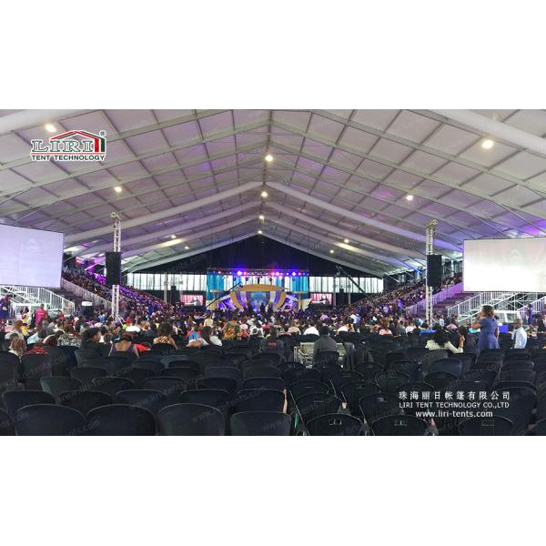 8000 People Big Church Marquee Tent with Air Conditioner in Nigeria , White Party Tent
