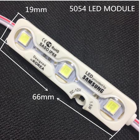 Waterproof 210 - 225lm 5054 LED Module Lights With Lens IP68 CE ROHS Approved
