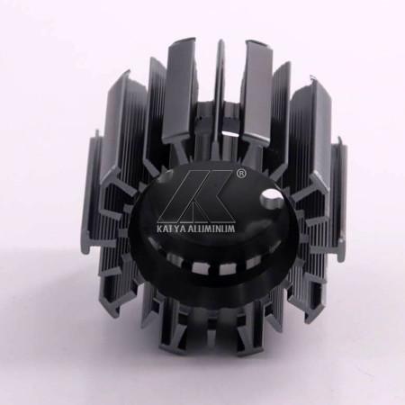 Black / Steel Gray Heat Sink Aluminum Profiles Good Thermal Conductivity