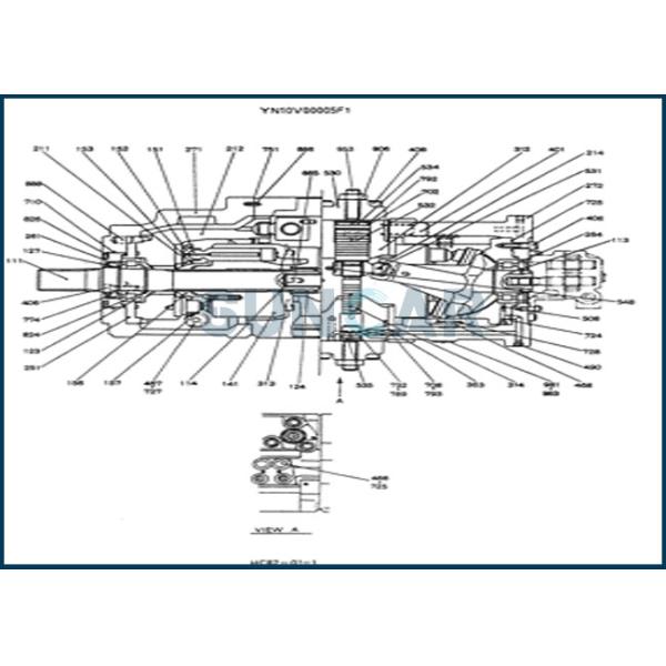 Пакуя оборудование Kobelco SK200 SK200LC экскаватора пригонок YN10V00005S751 тяжелое