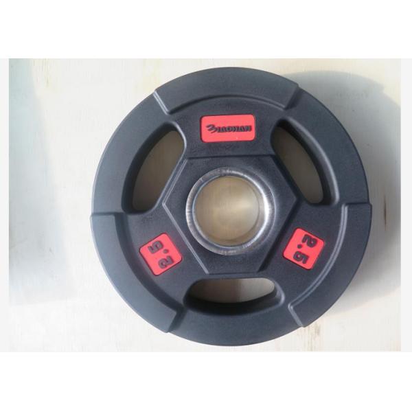 Черные плиты веса штанги ПУ резиновые/поднятие тяжестей покрывают 2,5 - 25кгс