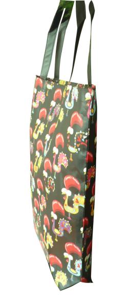 Supermarket colorful green recyclable PP woven shopping bags