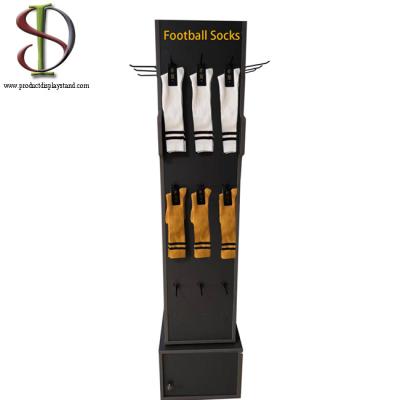 Rotating Free Standing Mdf Peg Hook Display Rack For Mobile Accessories