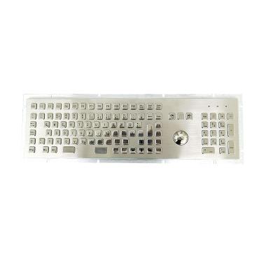 Self Service Kiosk Stainless Steel Industrial Keyboard With Trackball And Numeric Keypad