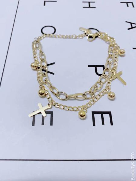 American Fashion Stainless Steel Jewelry Ladies Cross Bracelet