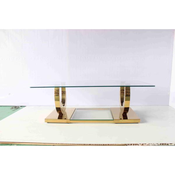 Ti Gold Base en forme de U Ensemble de table basse 2 pièces Meubles de maison de salon