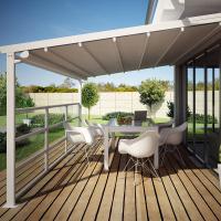 Écran latéral de jardin de tente de belvédère escamotable à télécommande d'Alunimium avec les lumières menées