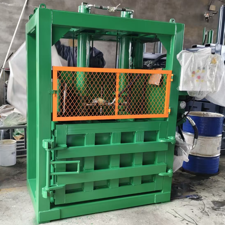 PLC Semi Automatic Waste Paper Baler Machine With Auto Wire Threading And 60 Ton Hydraulic Pressure