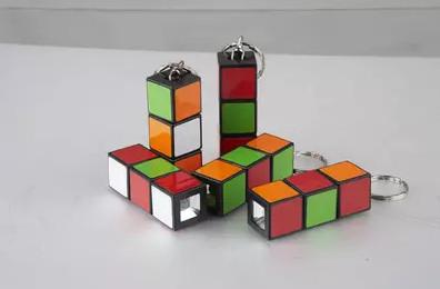 Logo imprimé cube magique mini lampe de poche lampe de poche porte-clés