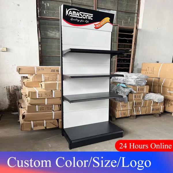 Best Selling Factory customized color size supermarket rak gondola shelving grocery store shelf exhibit shelf