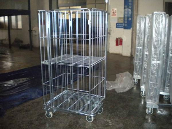 Recipiente de armazenamento do rolamento do armazém da segurança de 4 lados/gaiolas para a loja varejo