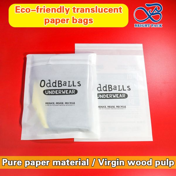 40g Transparent Tear-Resistant Self-Adhesive Glassine Bags for Clothing Packaging